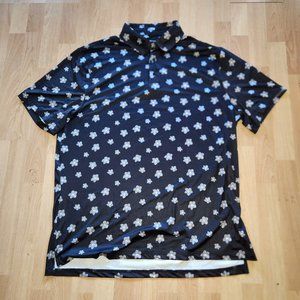 Black Floral Etonic Golf Shirt